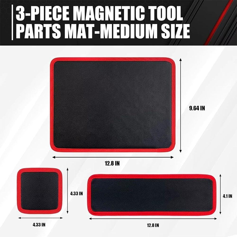 Magnetic Tool Mat & Holder,Flexible Magnetic Tool Mat & Tray Holder,Magneti-c Tools Tray,Scratchproof PVC Surface with Non-Slip Grip | Auto Repair, Toolbox Organizer for Mechanics & DIY