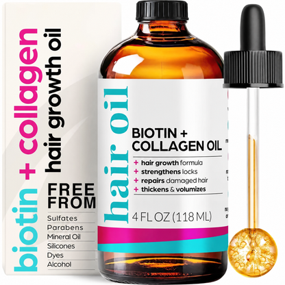 Organic Rosemary Castor Oil Hair Growth Kit with Comfort Scalp Brush - Choose from Keratin Blend, Biotin Vitamin Formula, or Original Natural Blend - Strengthen, Nourish & Revitalize Hair Haircare Solution Thickening Boost