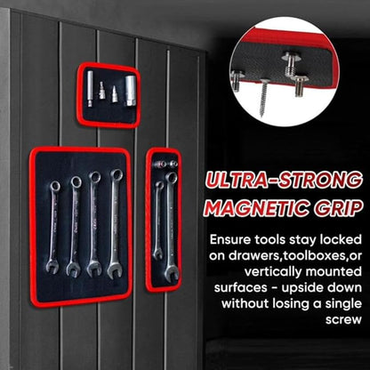 Magnetic Tool Mat & Holder,Flexible Magnetic Tool Mat & Tray Holder,Magneti-c Tools Tray,Scratchproof PVC Surface with Non-Slip Grip | Auto Repair, Toolbox Organizer for Mechanics & DIY
