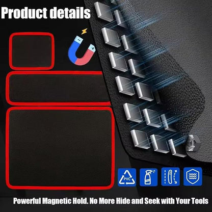 Magnetic Tool Mat & Holder,Flexible Magnetic Tool Mat & Tray Holder,Magneti-c Tools Tray,Scratchproof PVC Surface with Non-Slip Grip | Auto Repair, Toolbox Organizer for Mechanics & DIY