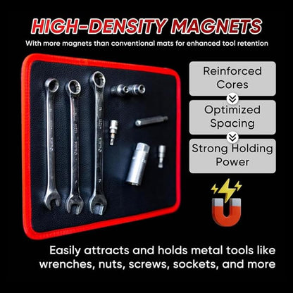Magnetic Tool Mat & Holder,Flexible Magnetic Tool Mat & Tray Holder,Magneti-c Tools Tray,Scratchproof PVC Surface with Non-Slip Grip | Auto Repair, Toolbox Organizer for Mechanics & DIY
