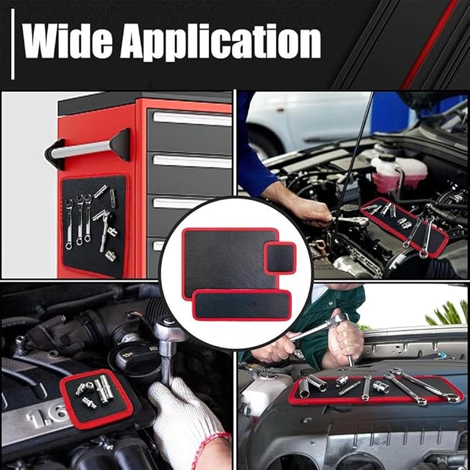 Magnetic Tool Mat & Holder,Flexible Magnetic Tool Mat & Tray Holder,Magneti-c Tools Tray,Scratchproof PVC Surface with Non-Slip Grip | Auto Repair, Toolbox Organizer for Mechanics & DIY
