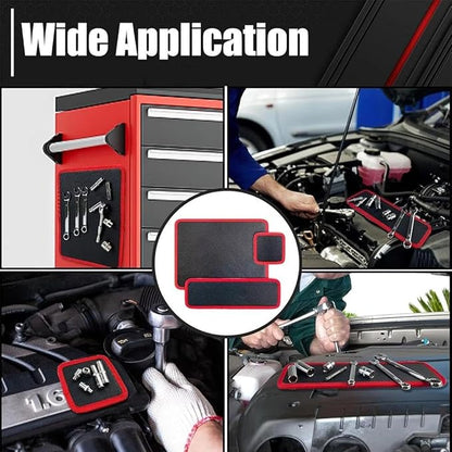 Magnetic Tool Mat & Holder,Flexible Magnetic Tool Mat & Tray Holder,Magneti-c Tools Tray,Scratchproof PVC Surface with Non-Slip Grip | Auto Repair, Toolbox Organizer for Mechanics & DIY