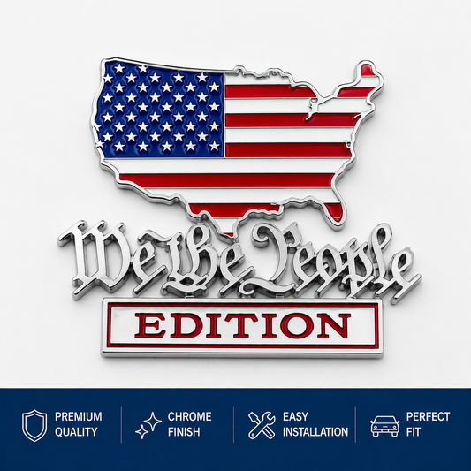 Last Day 48% OFF🔥We The People Patriot Flag Edition Car Emblem Metal Badge