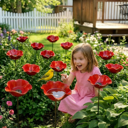 🔥🔥🔥2026 Mother's Day Gifts 50% Off--🎁Handmade Metal Flower Garden Stake🐦