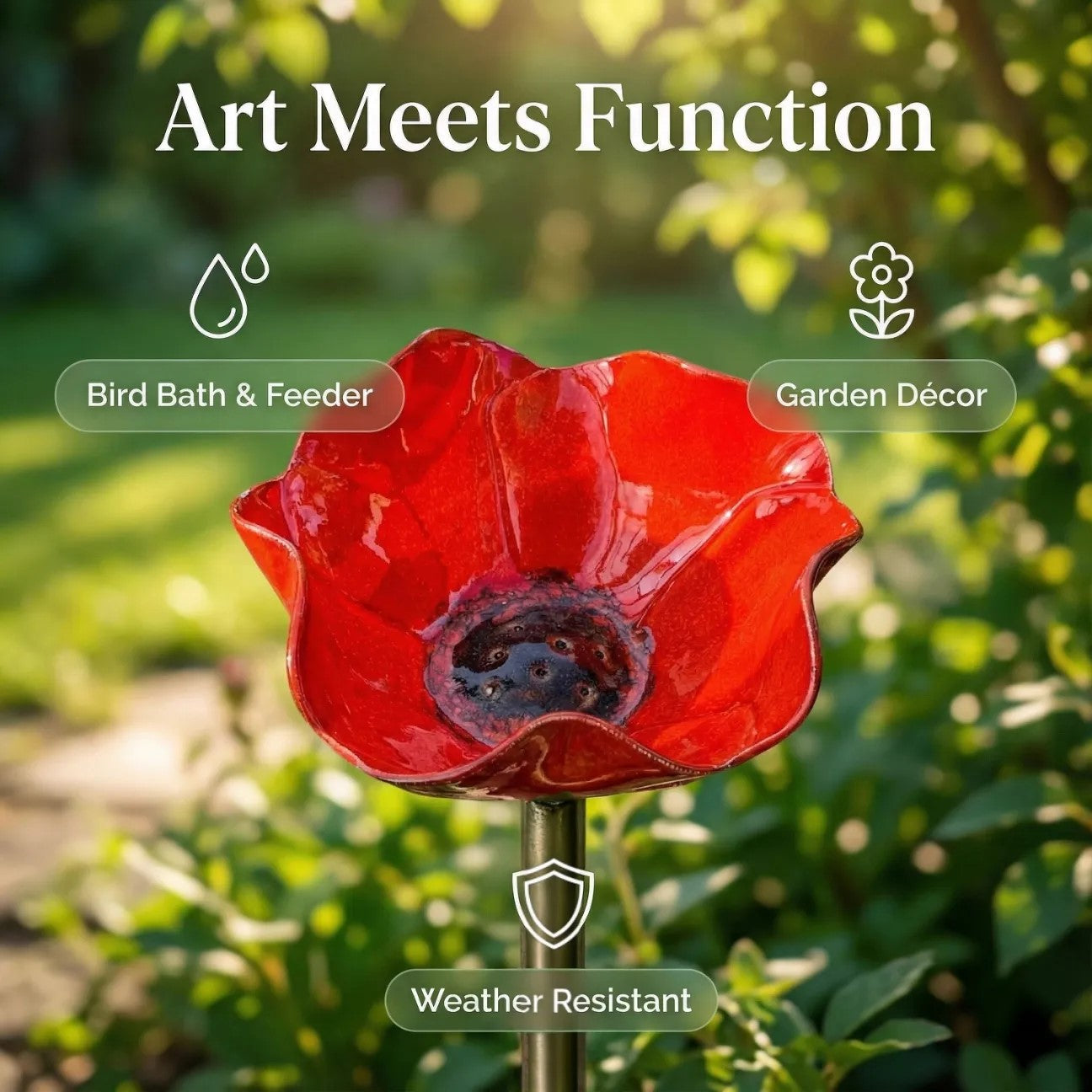 🔥🔥🔥2026 Mother's Day Gifts 50% Off--🎁Handmade Metal Flower Garden Stake🐦