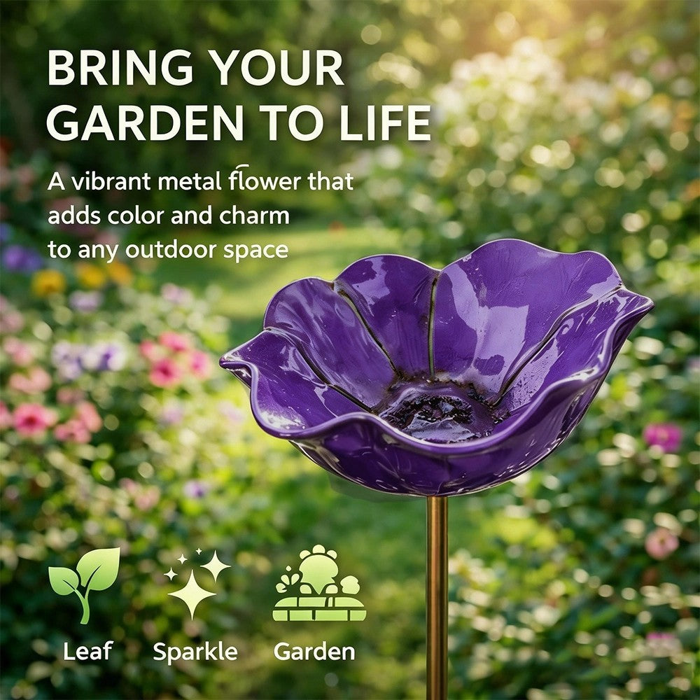 🔥🔥🔥2026 Mother's Day Gifts 50% Off--🎁Handmade Metal Flower Garden Stake🐦