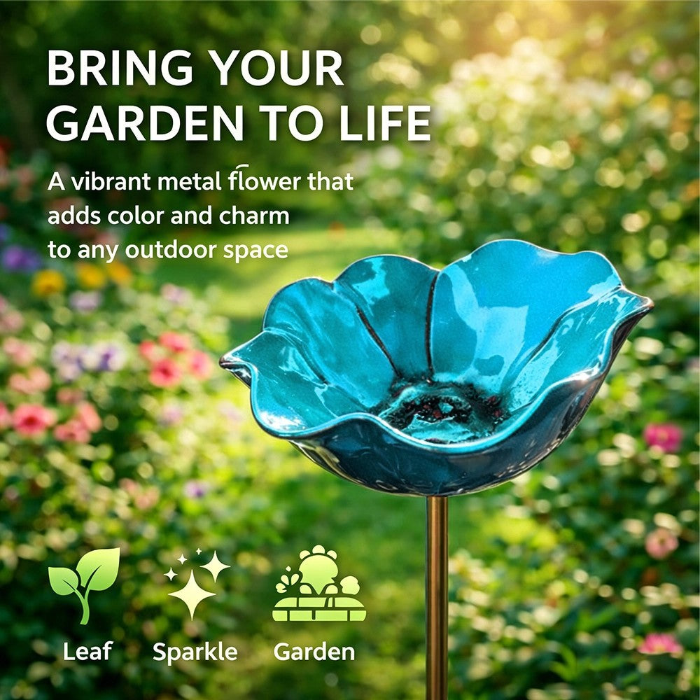🔥🔥🔥2026 Mother's Day Gifts 50% Off--🎁Handmade Metal Flower Garden Stake🐦