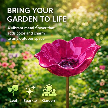🔥🔥🔥2026 Mother's Day Gifts 50% Off--🎁Handmade Metal Flower Garden Stake🐦